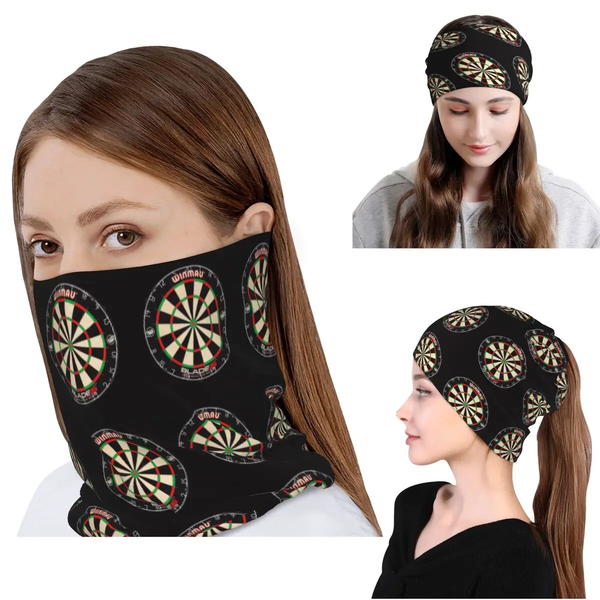 Knit Beanie Hat Warm - Winmau Blade 5 Dartboard Bandana Neck