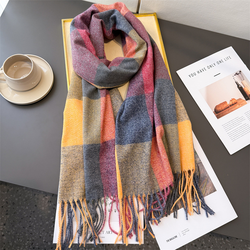 Wool Scarf Men - 200*64cm New Fashion Cashmere Scarf Warm
