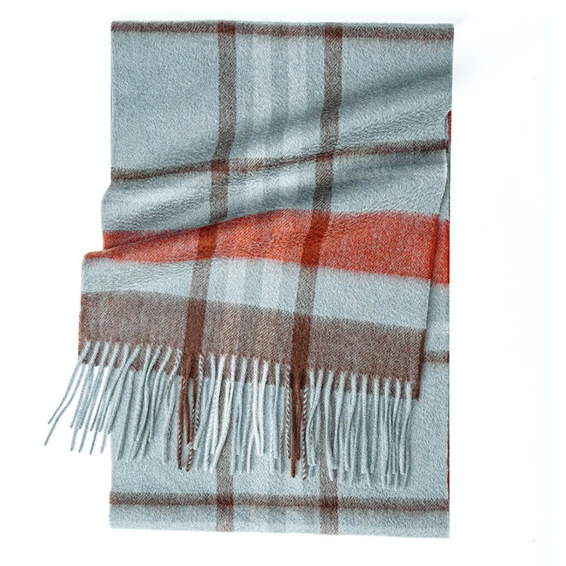 100% Cashmere Scarf   Plaid  W - Wool Scarf Men ulasan dan harga