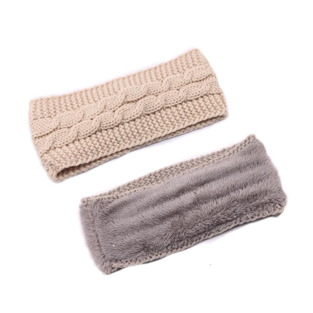 Winter Chunky Knit Women's Hea - Fleece Ear Warmer Band ulasan dan harga
