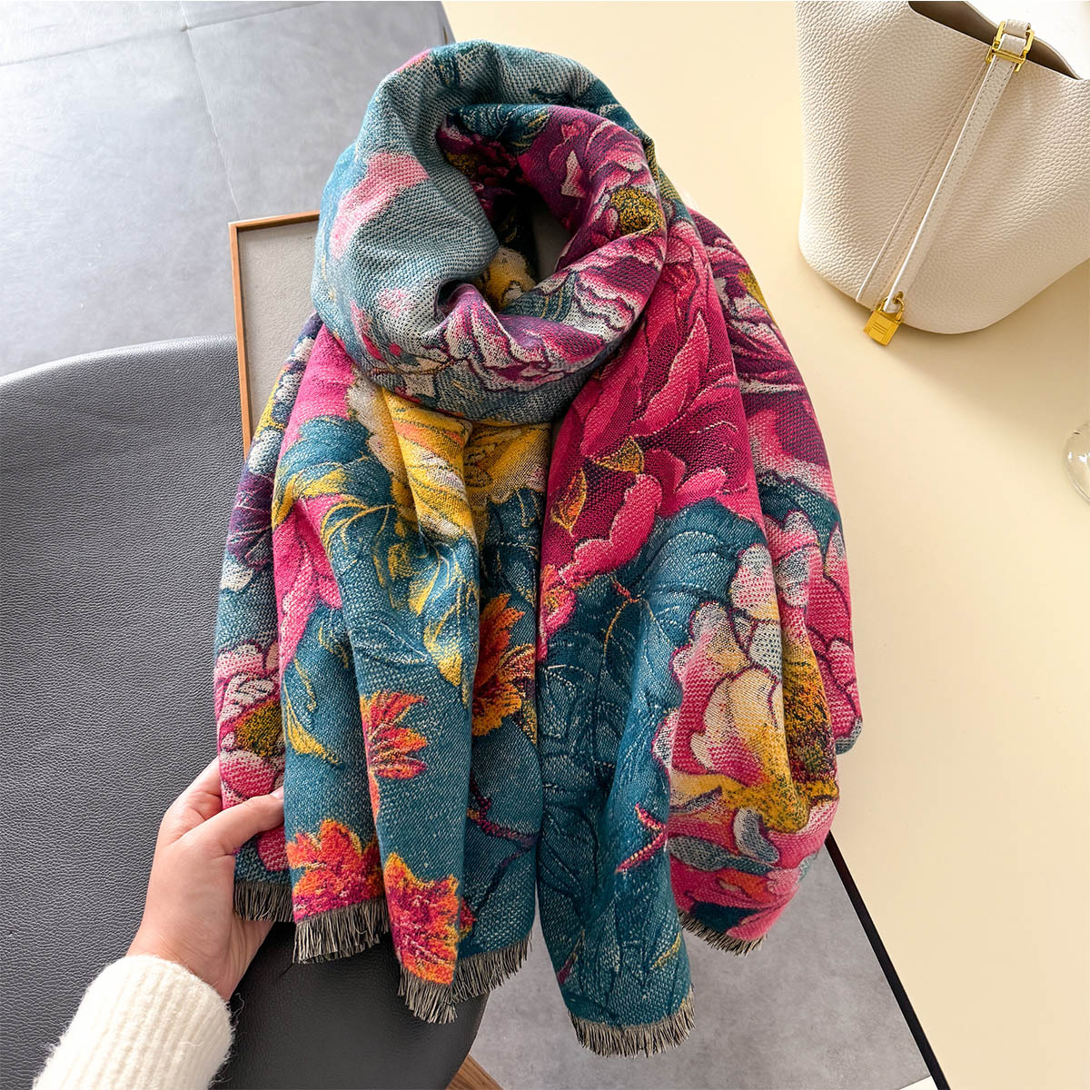 Warm Cashmere Scarf Women Shaw - Cashmere Pashmina Wrap ulasan dan harga
