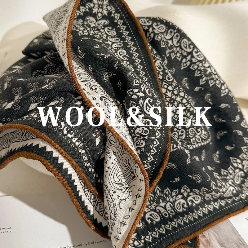 2026 Winter Luxury Designer Sc - Wool Scarf Men ulasan dan harga