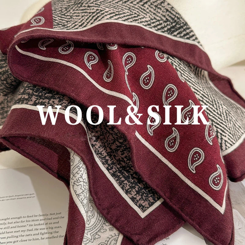 2026 Winter Luxury Designer Sc - Wool Scarf Men ulasan dan harga