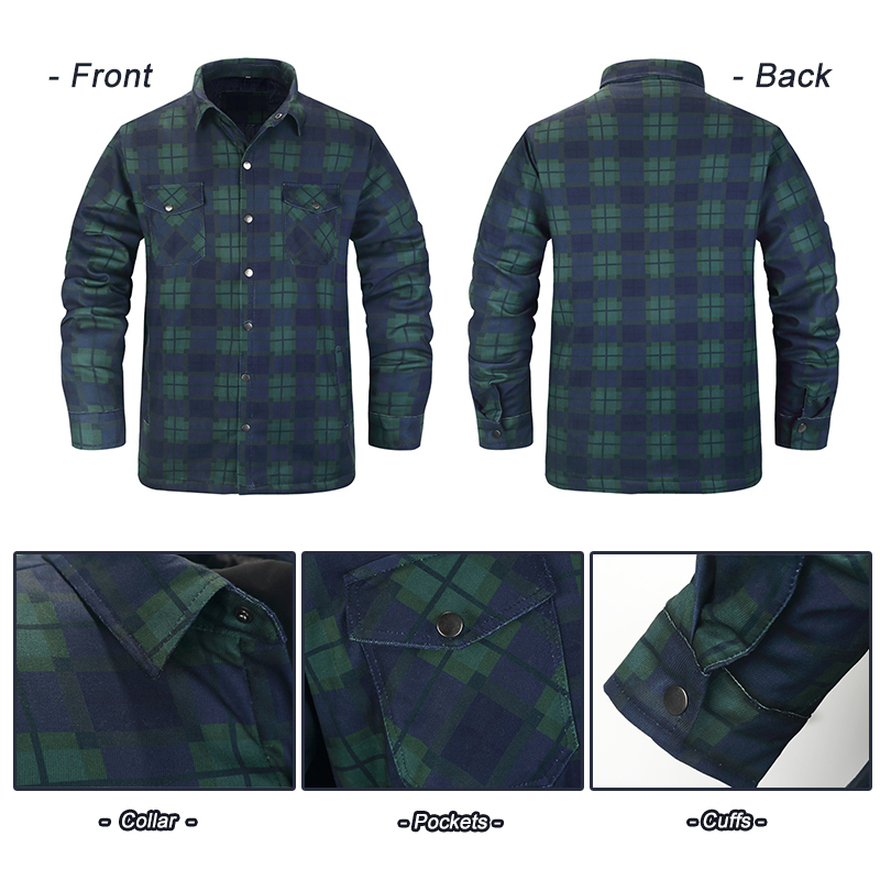 Winter Plaid Shirts For Mens T - Flannel Shirt Lined ulasan dan harga