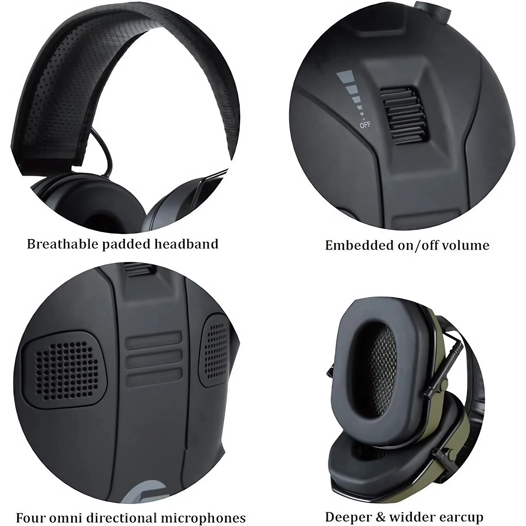 Foldable Tactical Hearing Prot - Earmuffs Foldable ulasan dan harga