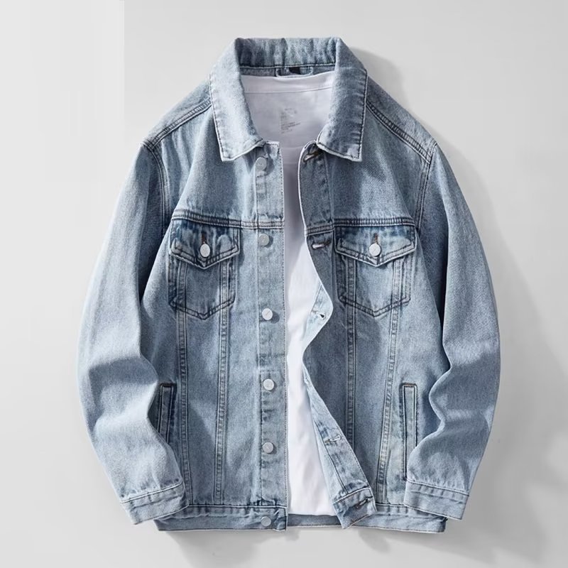 Denim Jacket Men  Single Breas - Down Jacket Packable ulasan dan harga