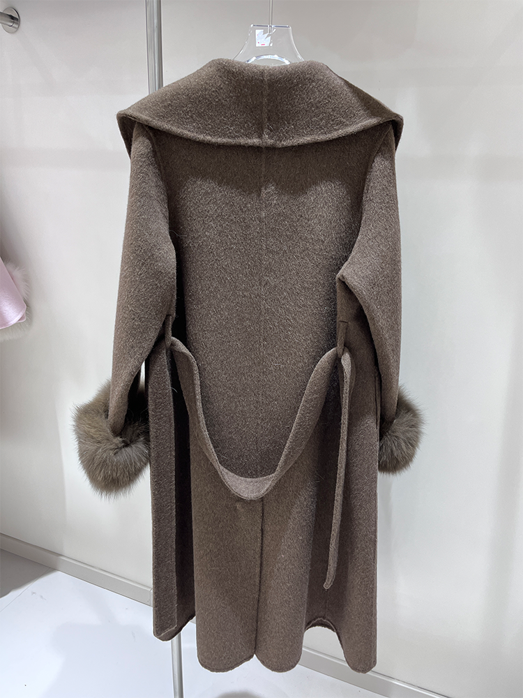 2025 New Wool Coat With Real F - Wool Coat Peacoat ulasan dan harga