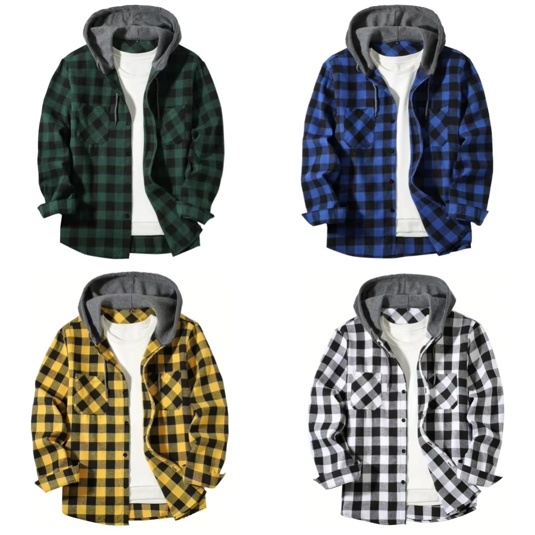 Men's Business Spring And Autu - Flannel Shirt Lined ulasan dan harga