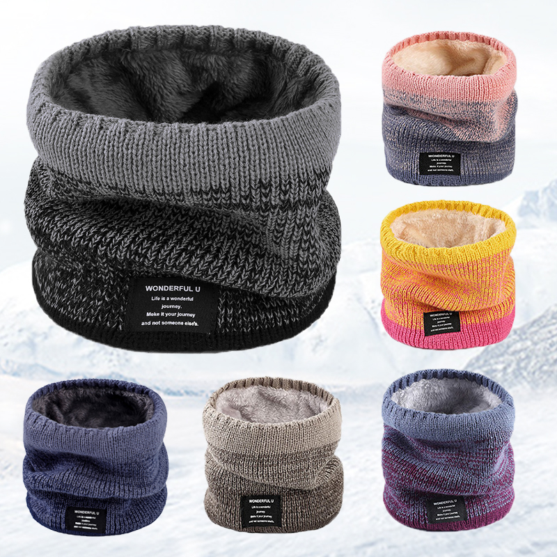 Winter Women Men's Knitted Gra - Wool Scarf Men ulasan dan harga