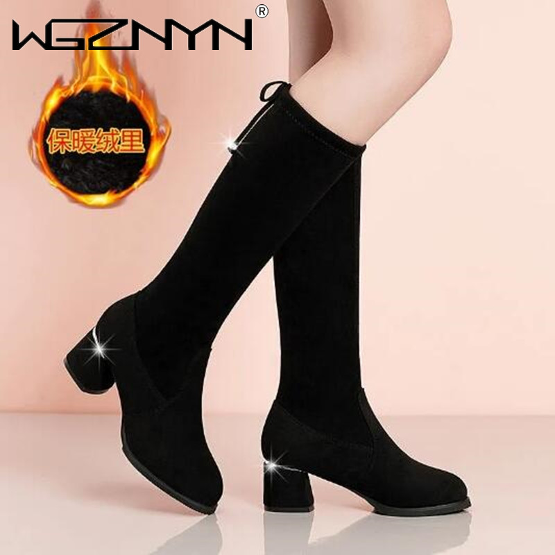Women Autumn Winter Black Knee - Waterproof Winter Boot ulasan dan harga