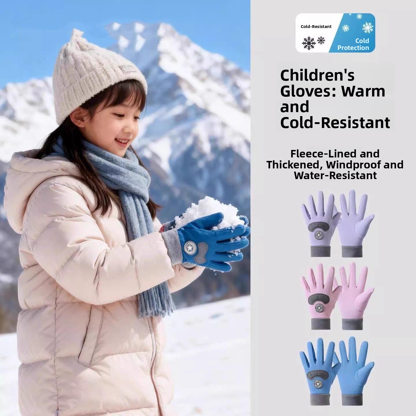 Children's Ski Gloves Winter W - Snow Glove Insulated ulasan dan harga