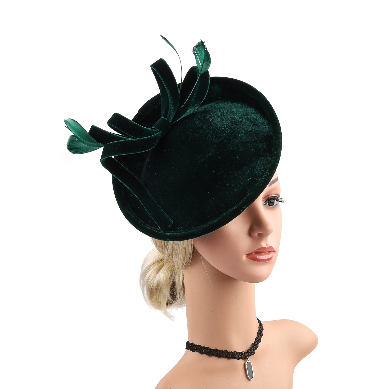 Velour Velvet Fascinator Feath - Winter Headband Fleece ulasan dan harga