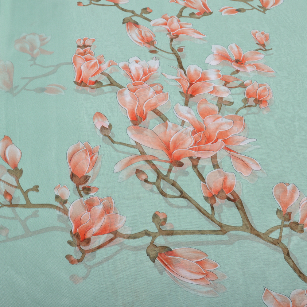 BYSIFA| Light Green Silk Scarf - Shawl Wrap Winter ulasan dan harga