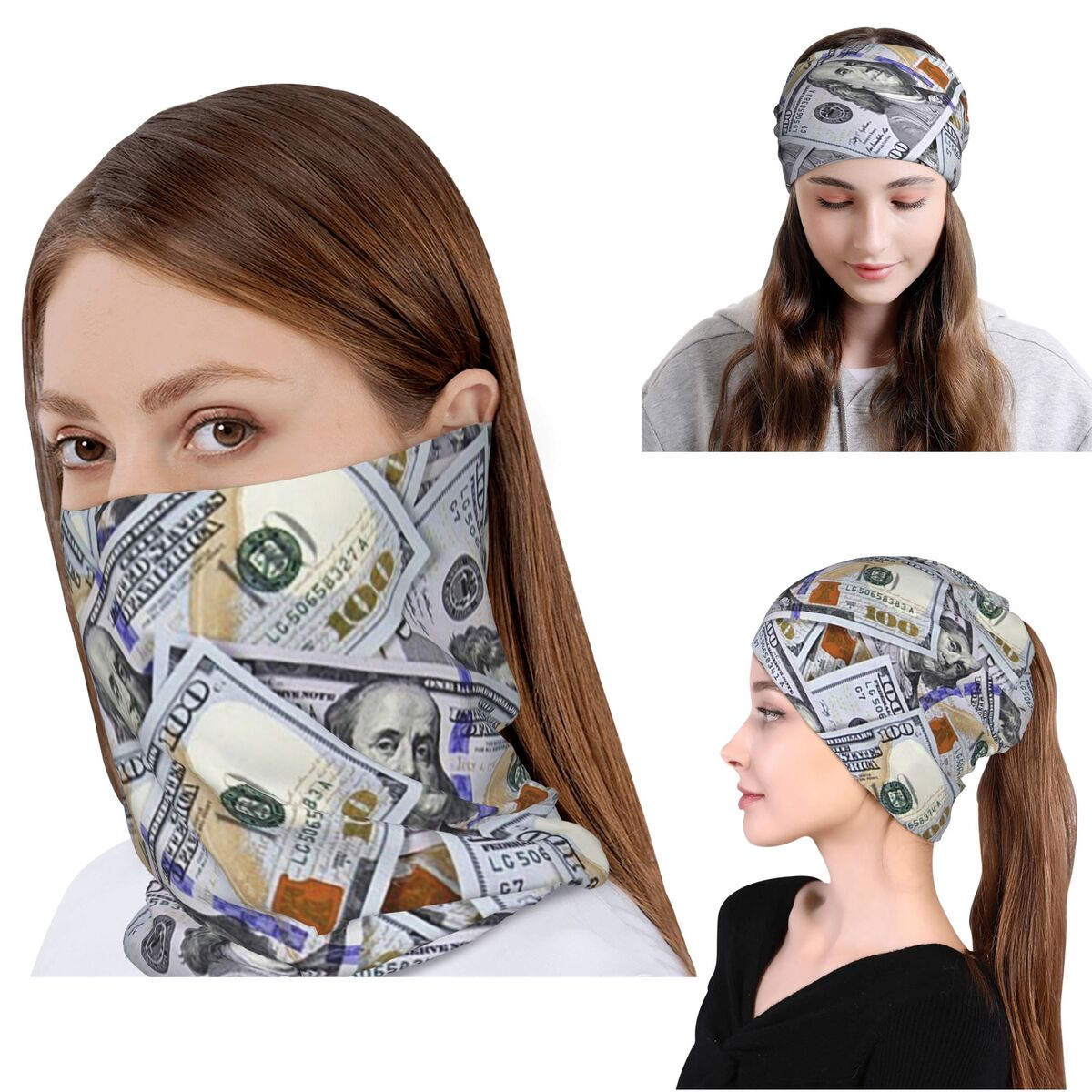 Giant Money Background 100 Dol - Knit Beanie Hat Warm ulasan dan harga