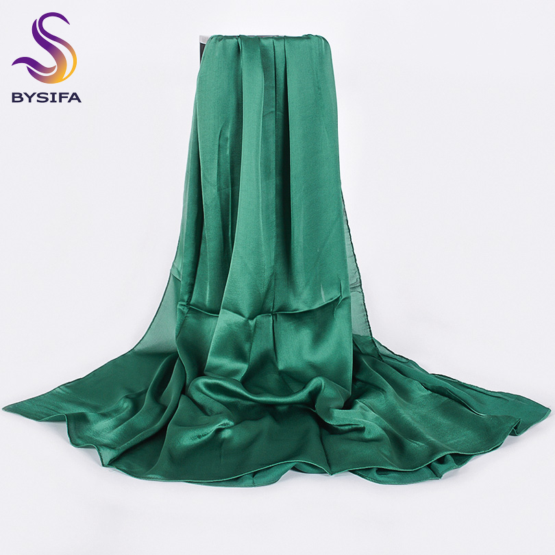 [BYSIFA] Solid Color Silk Scar - Shawl Wrap Winter ulasan dan harga