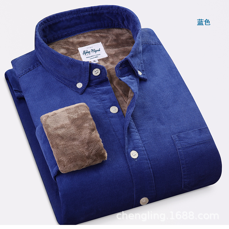 Corduroy Warm Shirts Cotton Pl - Flannel Shirt Lined ulasan dan harga