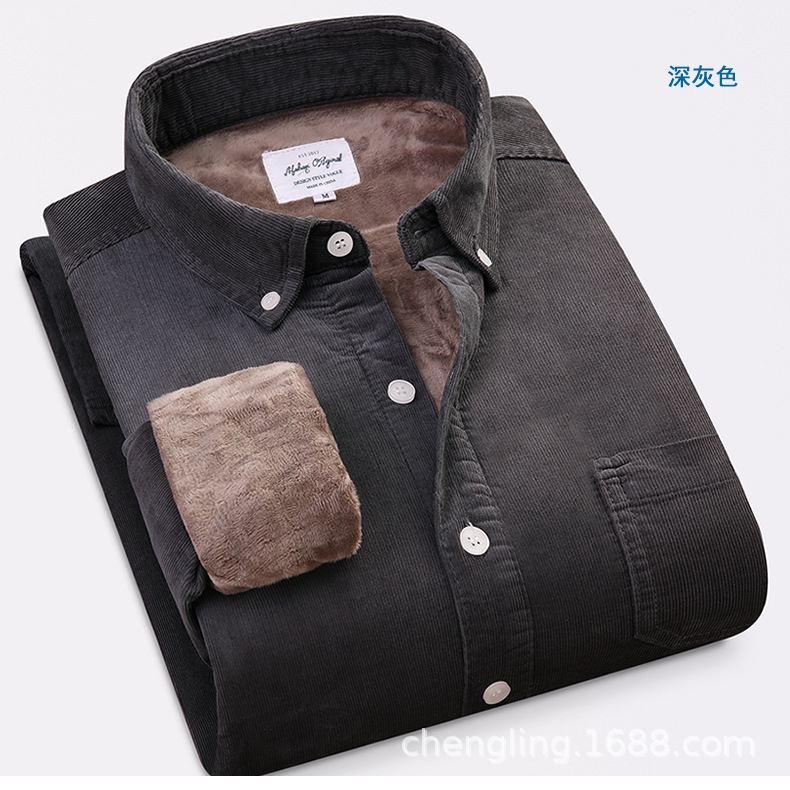 Corduroy Warm Shirts Cotton Pl - Flannel Shirt Lined ulasan dan harga