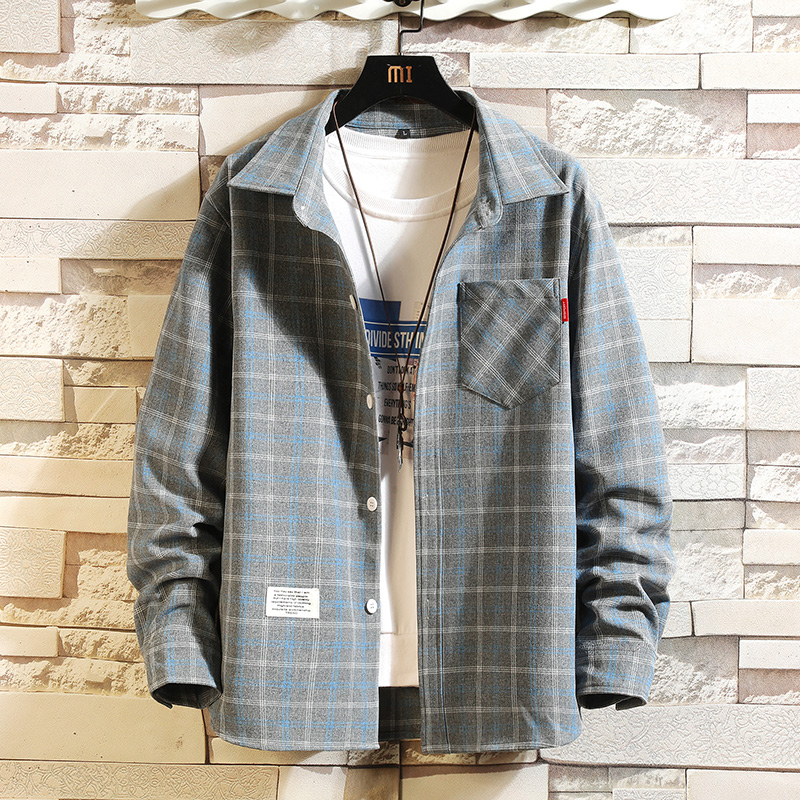 2025 Summer Men's Plaid Shirt  - Flannel Shirt Lined ulasan dan harga