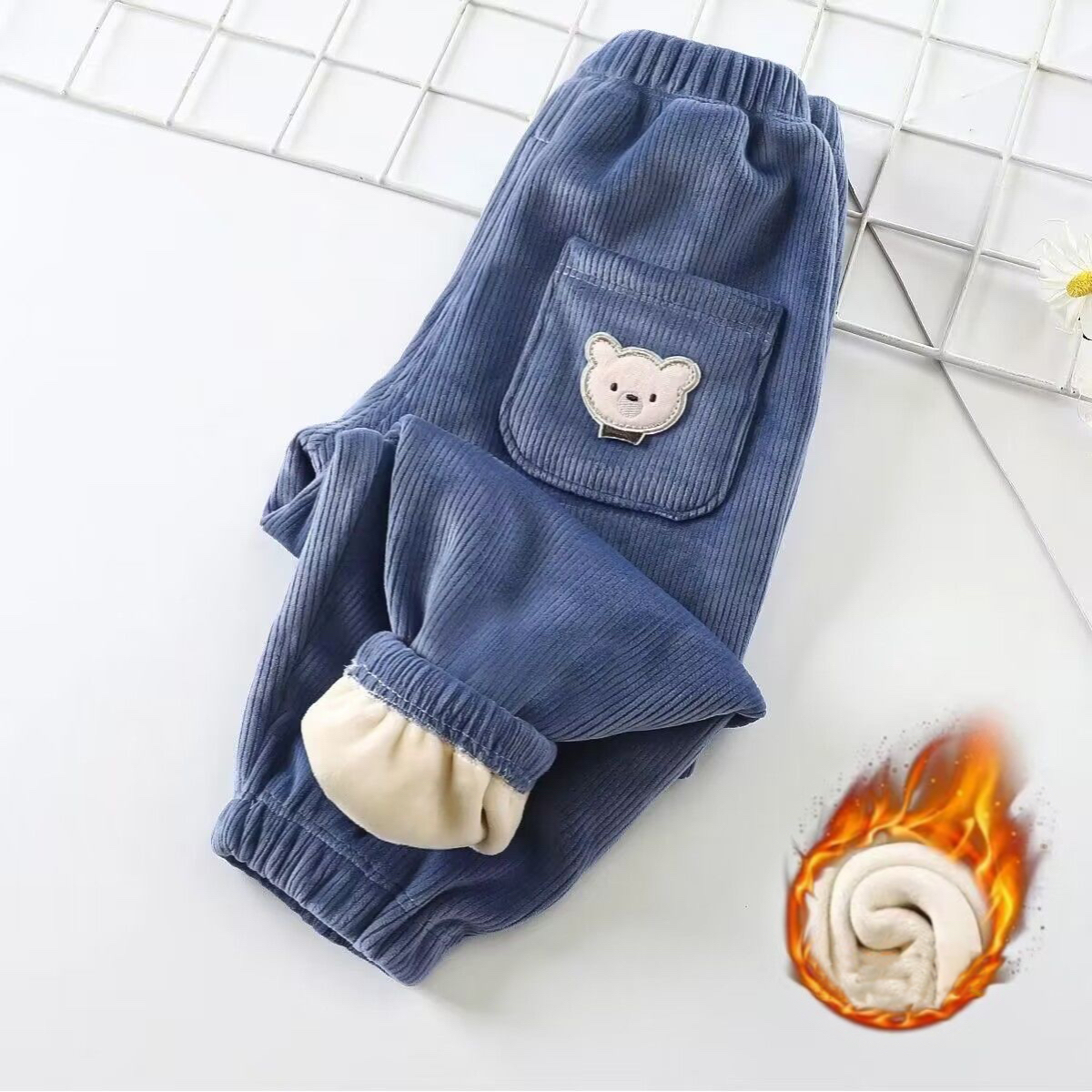 1pcs Boy Girl Winter Velvet Co - Corduroy Pant Warm ulasan dan harga