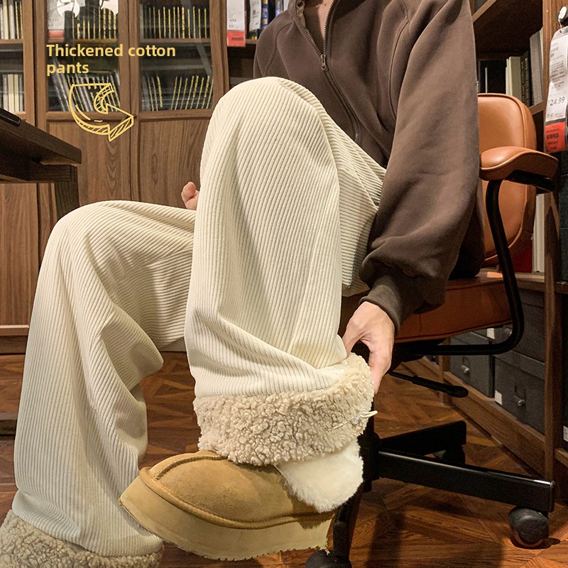 Men's Thickened Fleece Lined C - Corduroy Pant Warm ulasan dan harga