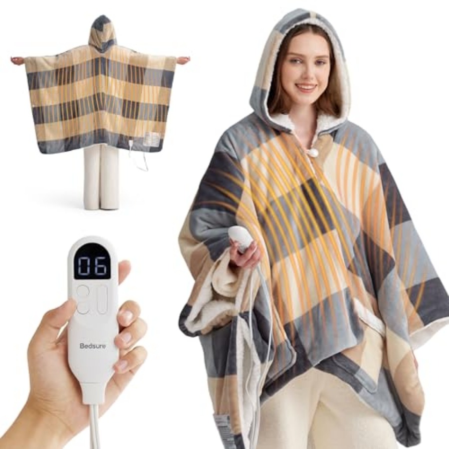 Heated Blanket Wearable Shawl  - Shawl Wrap Winter ulasan dan harga