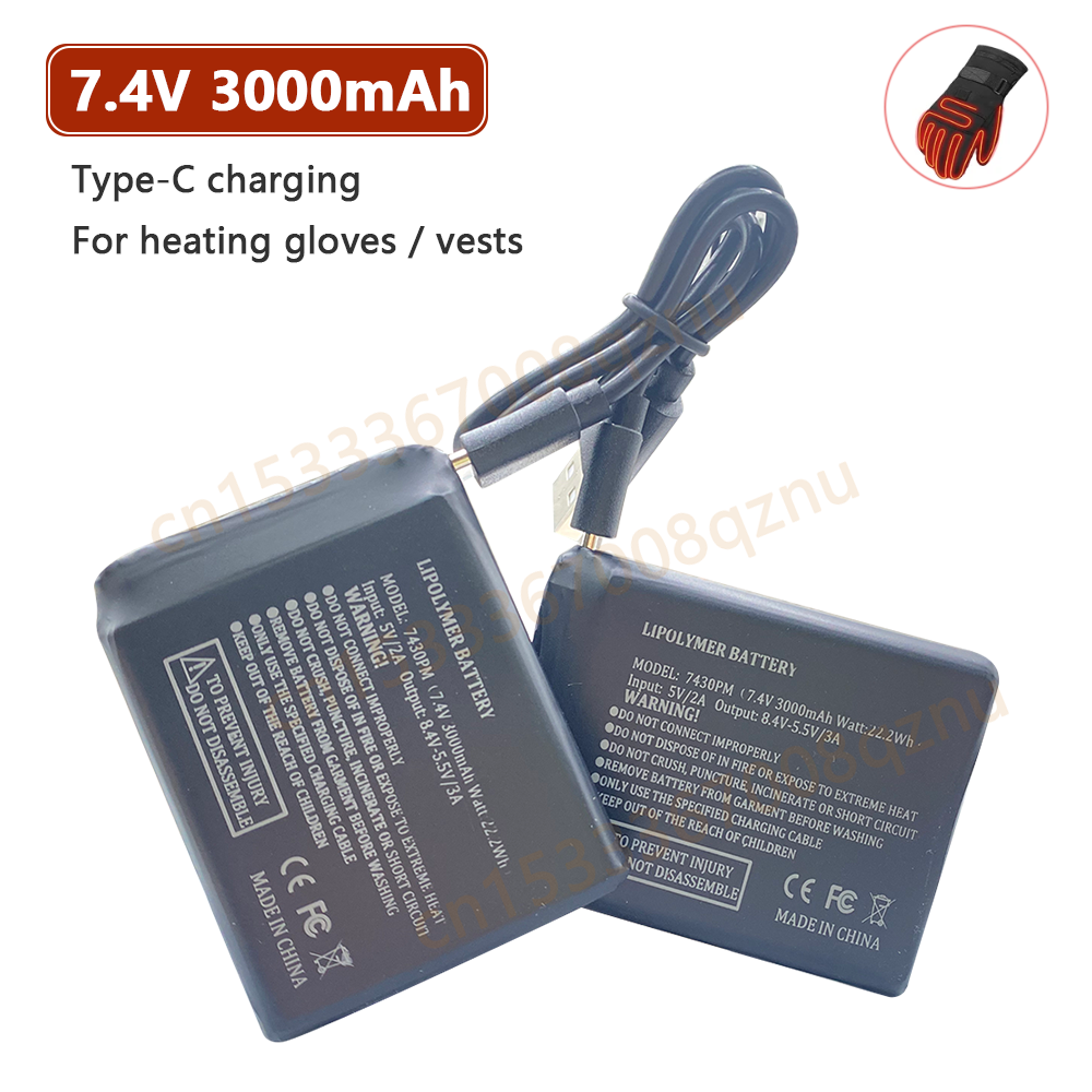 7.4V 3000mah Heated Gloves Bat - Heated Vest Battery ulasan dan harga