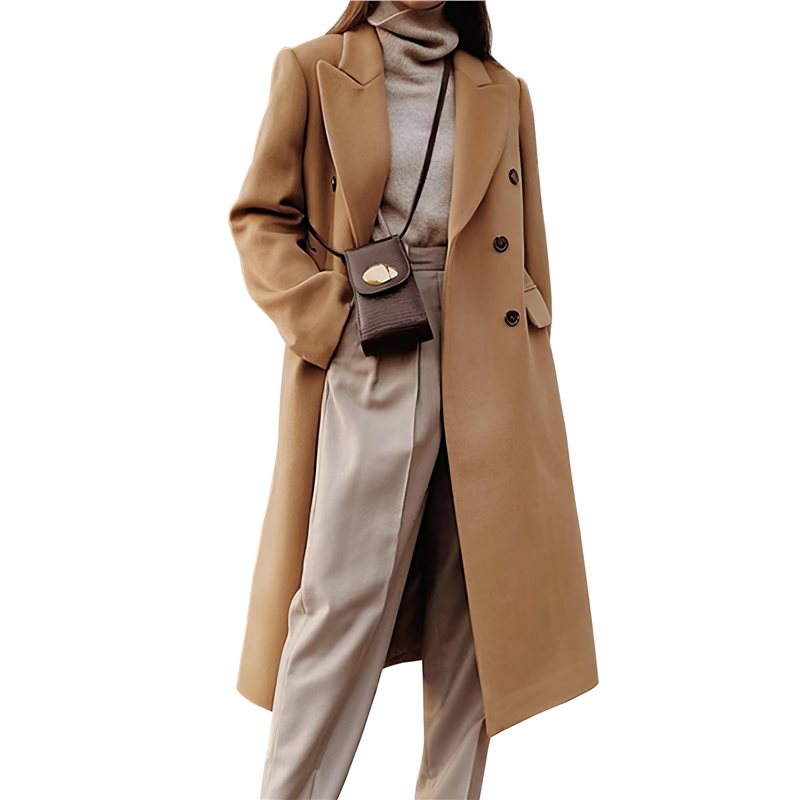 A24F-Womens Long Wool Coats Fa - Wool Coat Peacoat ulasan dan harga