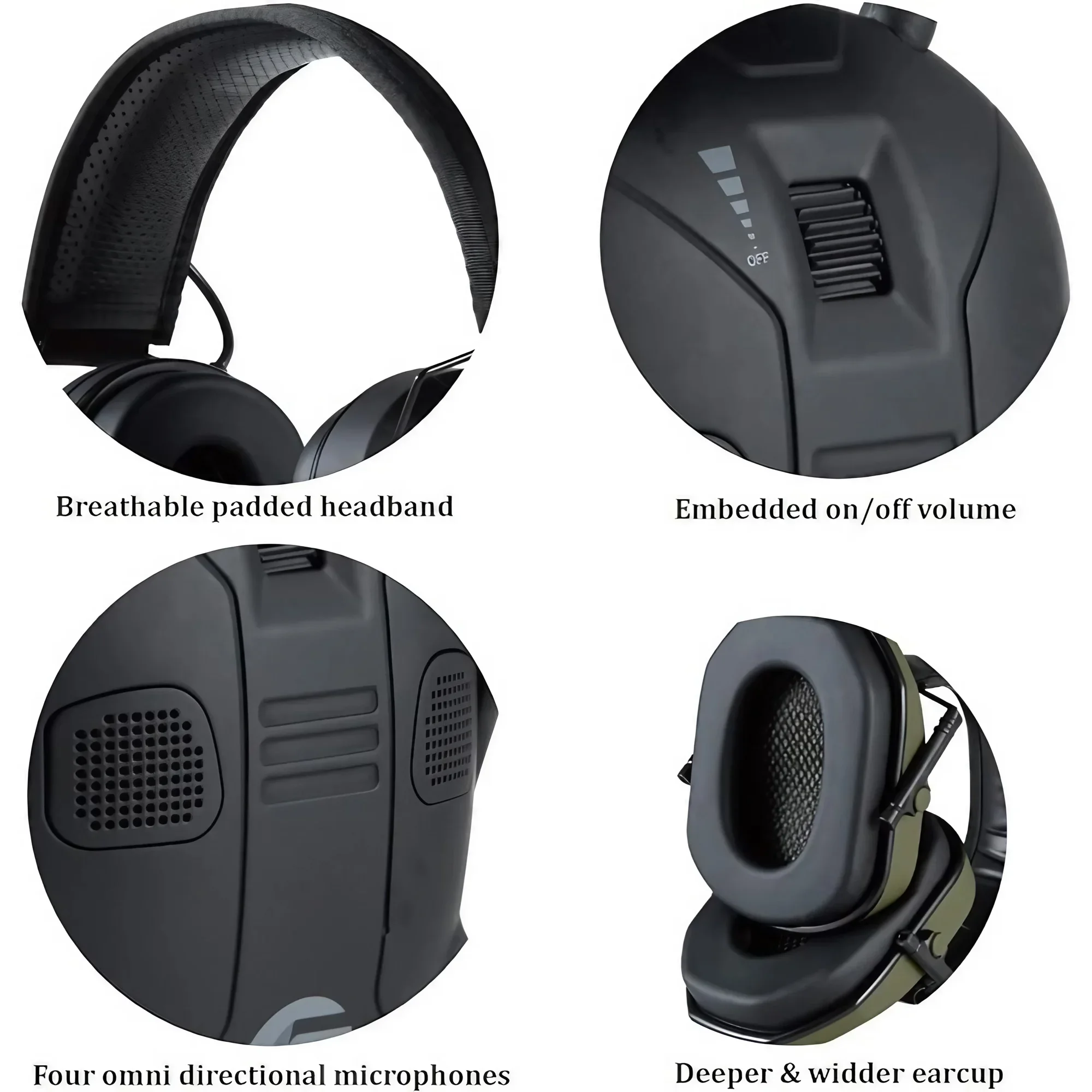 Foldable Tactical Hearing Prot - Earmuffs Foldable ulasan dan harga
