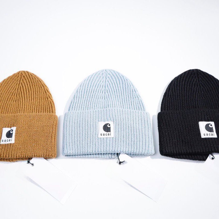 Vuu Sacai Collaborative Patchw - Knit Beanie Hat Warm ulasan dan harga