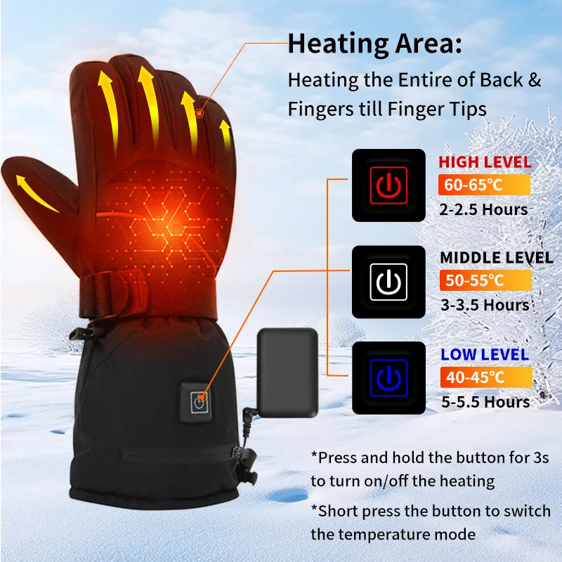 USB Rechargeable Heated Motorc - Touch Screen Gloves ulasan dan harga