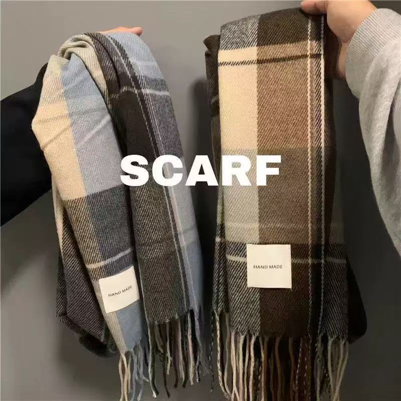 1 pc Fashionable and warm Brit - Wool Scarf Men ulasan dan harga